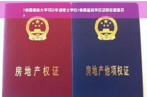 ?泰国哪些大学可以申请博士学位?泰国最高学历证明在哪里开
?