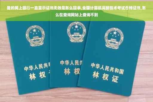 我的网上银行一直显示证书无效是怎么回事,全国计算机高新技术考试合格证书,怎么在查询网站上查询不到