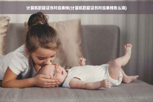 计算机职称证书对应表格(计算机职称证书对应表格怎么填)