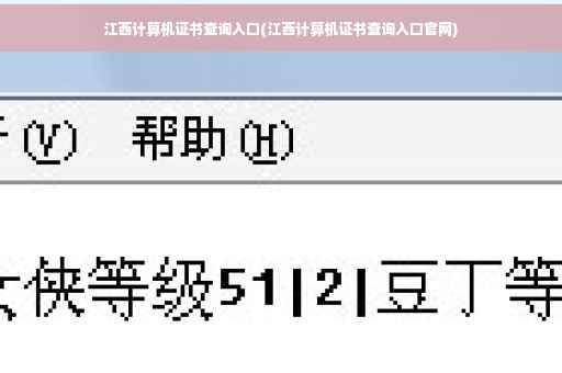江西计算机证书查询入口(江西计算机证书查询入口官网)