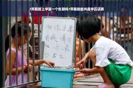 ?双胞胎上学算一个名额吗?双胞胎能共用学历证明
?