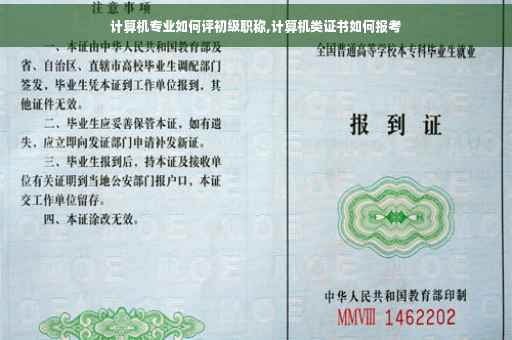 计算机专业如何评初级职称,计算机类证书如何报考