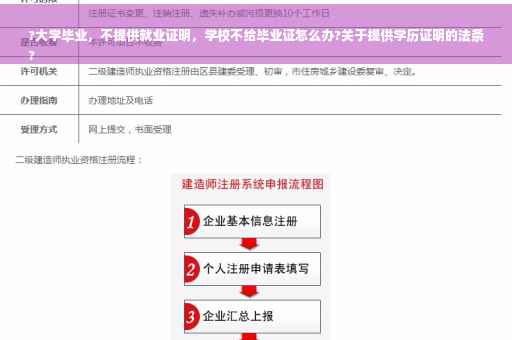 ?大学毕业，不提供就业证明，学校不给毕业证怎么办?关于提供学历证明的法条
?