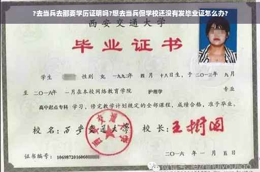 ?去当兵去那要学历证明吗?想去当兵但学校还没有发毕业证怎么办?