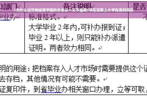 ?为什么说河南城建学院的毕业证一文不值呢?学历证明上大学有用吗现在
?