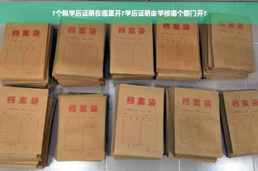 ?个税学历证明在哪里开?学历证明由学校哪个部门开?