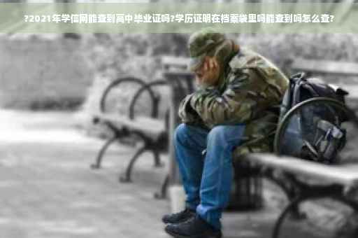 ?2021年学信网能查到高中毕业证吗?学历证明在档案袋里吗能查到吗怎么查?