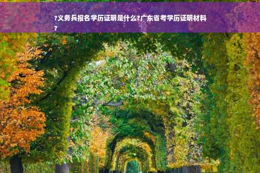?义务兵报名学历证明是什么?广东省考学历证明材料
?