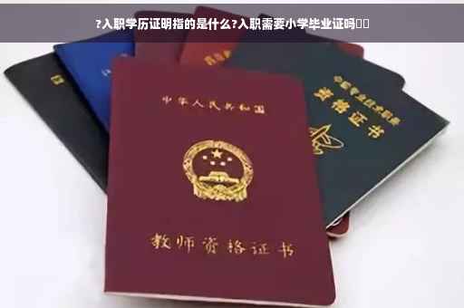 ?入职学历证明指的是什么?入职需要小学毕业证吗⚡️