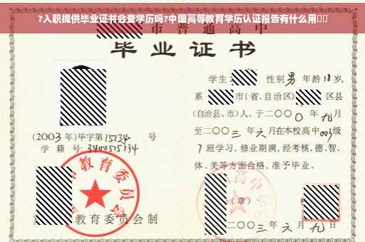 ?入职提供毕业证书会查学历吗?中国高等教育学历认证报告有什么用⚡️