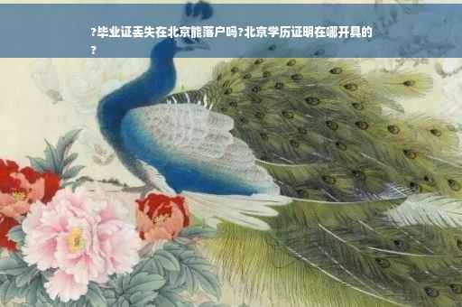 ?毕业证丢失在北京能落户吗?北京学历证明在哪开具的
?