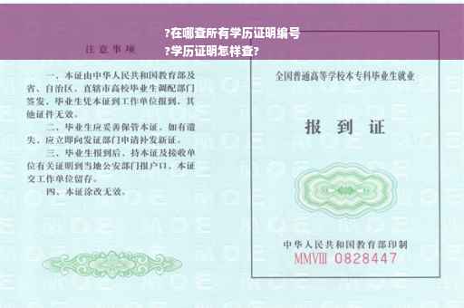 ?在哪查所有学历证明编号
?学历证明怎样查?
