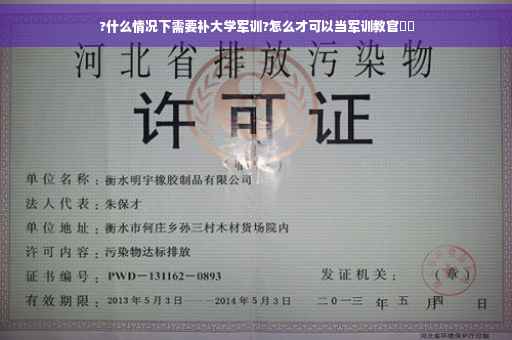 ?什么情况下需要补大学军训?怎么才可以当军训教官⚡️