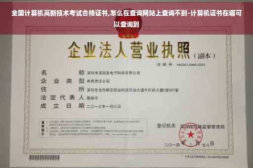 全国计算机高新技术考试合格证书,怎么在查询网站上查询不到-计算机证书在哪可以查询到