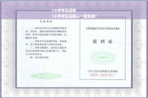 ?小学学历证明
?小学学历证明人一般填谁?