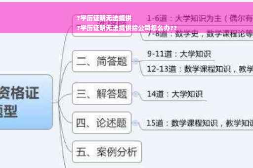 ?学历证明无法提供
?学历证明无法提供给公司怎么办??