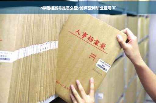 ?学籍档案号是怎么查?如何查询毕业证号⚡️
