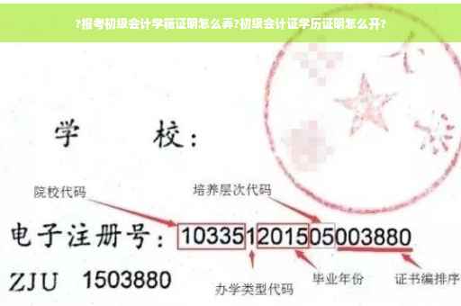 ?报考初级会计学籍证明怎么弄?初级会计证学历证明怎么开?