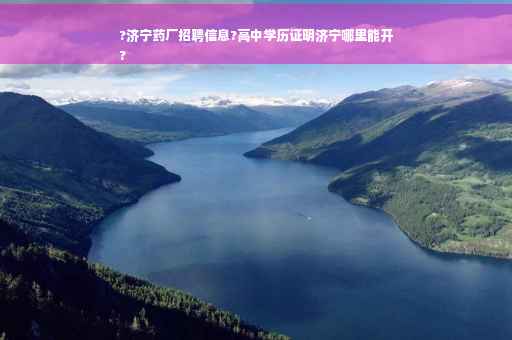 ?济宁药厂招聘信息?高中学历证明济宁哪里能开
?