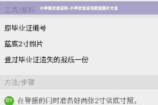 小学有毕业证吗-小学毕业证书微信图片大全