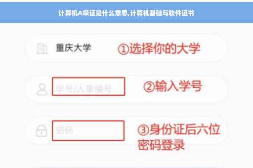 计算机A级证是什么意思,计算机基础与软件证书