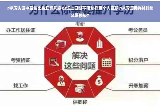 ?学历认证中系统出生日期和身份证上日期不同怎样写个人证明?学历证明的材料怎么写模板?