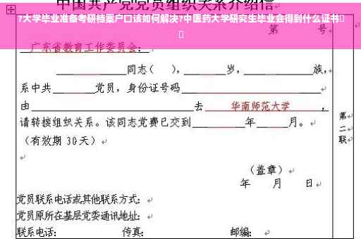 ?大学毕业准备考研档案户口该如何解决?中医药大学研究生毕业会得到什么证书⚡️