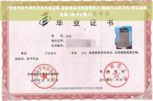 ?毕业学校为学生开出毕业证明,和毕业证书有同等效力?那是什么样子的?学历证明有哪几种方式图片?