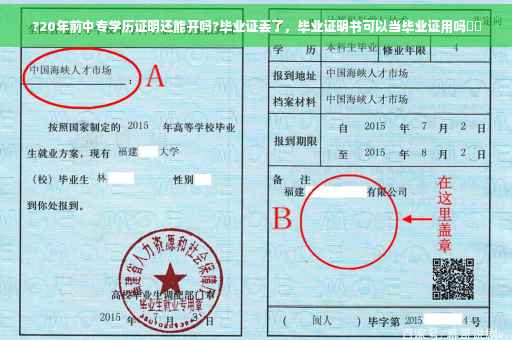 ?20年前中专学历证明还能开吗?毕业证丢了，毕业证明书可以当毕业证用吗⚡️
