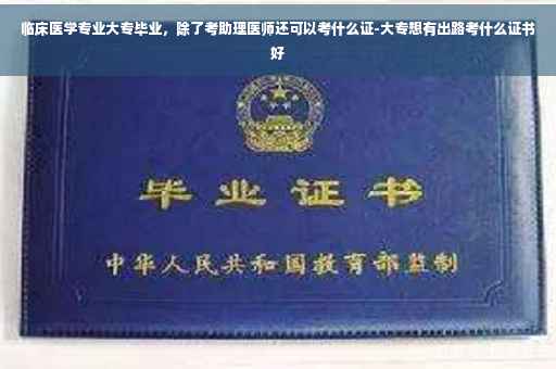临床医学专业大专毕业，除了考助理医师还可以考什么证-大专想有出路考什么证书好