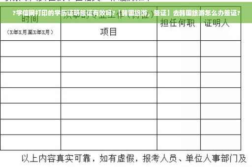?学信网打印的学历证明签证有效吗?【韩国旅游，签证】去韩国旅游怎么办签证?