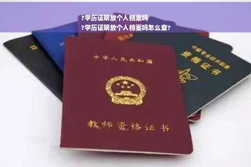 ?学历证明放个人档案吗
?学历证明放个人档案吗怎么查?