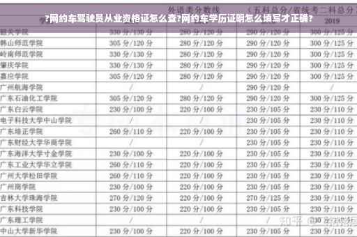 ?网约车驾驶员从业资格证怎么查?网约车学历证明怎么填写才正确?