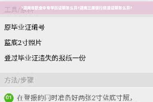 ?湖南省职业中专学历证明怎么开?湖南三湘银行结清证明怎么开?