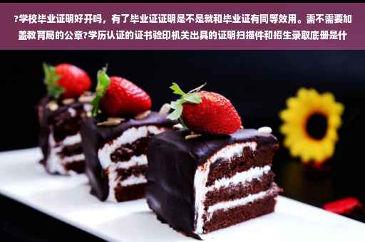 ?学校毕业证明好开吗，有了毕业证证明是不是就和毕业证有同等效用。需不需要加盖教育局的公章?学历认证的证书验印机关出具的证明扫描件和招生录取底册是什么⚡️