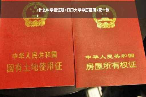 ?什么叫学籍证明?打印大学学历证明2元一张
?