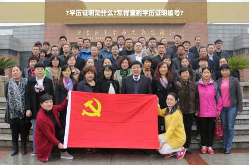 ?学历证明是什么?怎样查到学历证明编号?