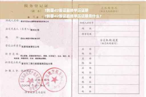 ?韩国d2签证最终学历证明
?韩国d2签证最终学历证明是什么?