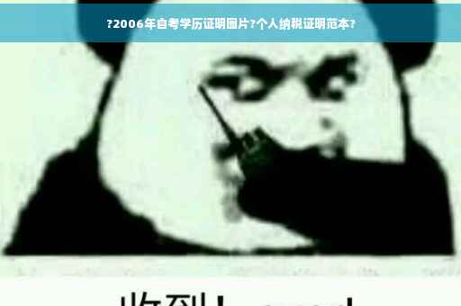?2006年自考学历证明图片?个人纳税证明范本?