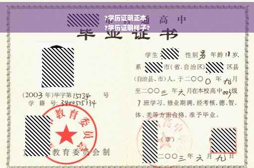 ?学历证明正本
?学历证明样子?