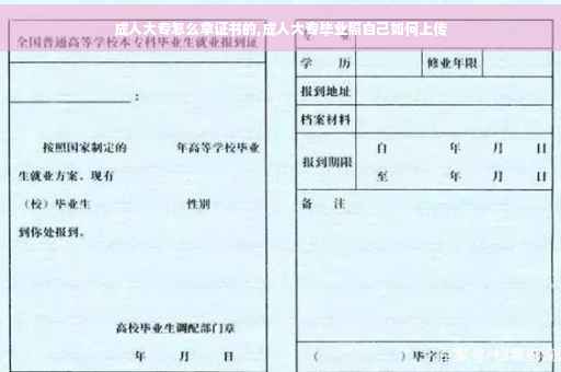 成人大专怎么拿证书的,成人大专毕业照自己如何上传