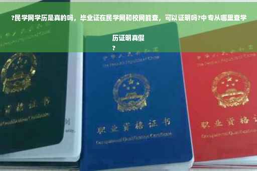 ?民学网学历是真的吗，毕业证在民学网和校网能查，可以证明吗?中专从哪里查学历证明真假
?