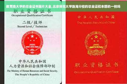 教育类大学的毕业证书图片大全,北京师范大学珠海分校的毕业证和本部的一样吗