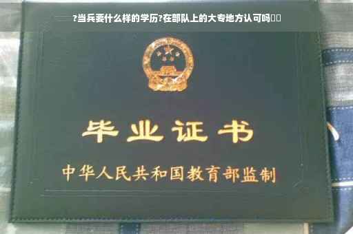 ?当兵要什么样的学历?在部队上的大专地方认可吗⚡️