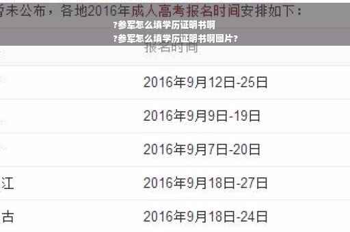 ?参军怎么填学历证明书啊
?参军怎么填学历证明书啊图片?