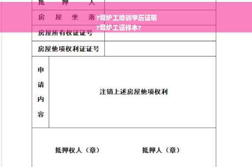 ?司炉工培训学历证明
?司炉工证样本?