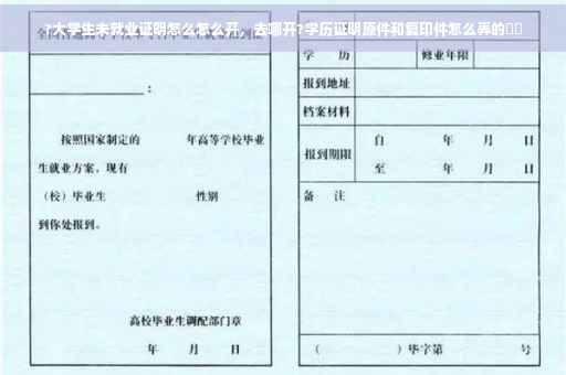 ?大学生未就业证明怎么怎么开，去哪开?学历证明原件和复印件怎么弄的⚡️