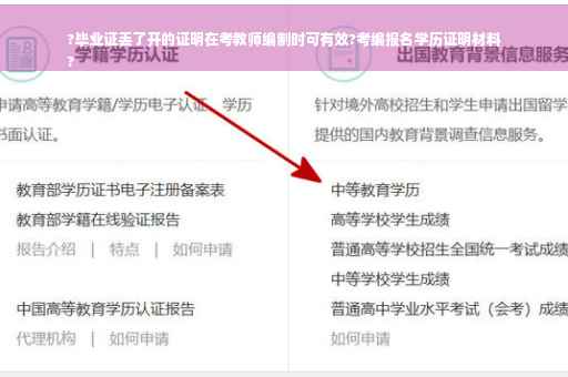 ?毕业证丢了开的证明在考教师编制时可有效?考编报名学历证明材料
?