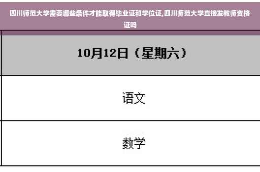 四川师范大学需要哪些条件才能取得毕业证和学位证,四川师范大学直接发教师资格证吗