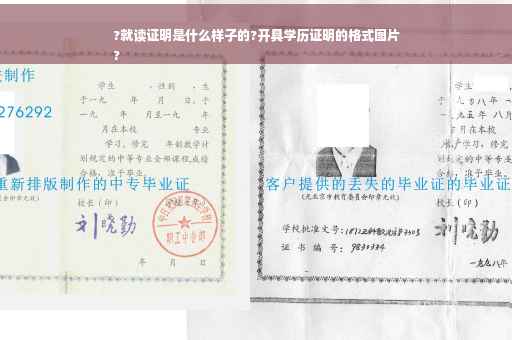 ?就读证明是什么样子的?开具学历证明的格式图片
?